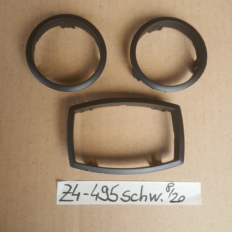 BMW Z4 E85 Armaturenbrett Ringe schwarz Rahmen Verkleidung Klima Blende 7048495