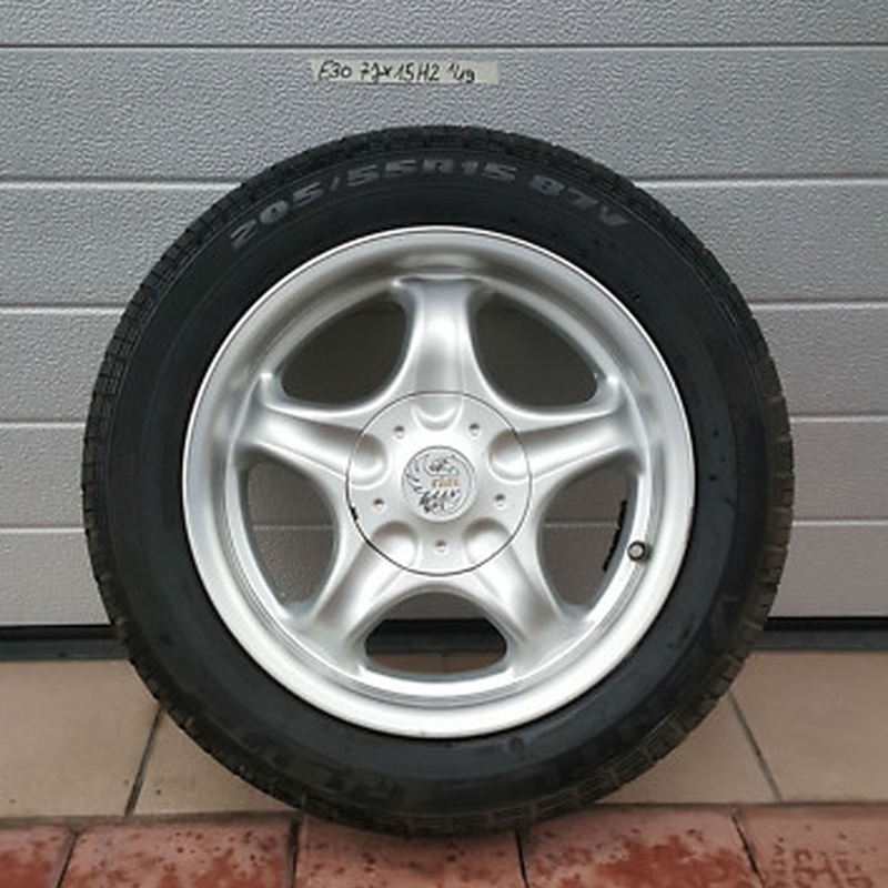 BMW E30  Aluminium Rad 15 Zoll Rial Alufelge 7J x 15 H2  Reifen 205/55  ABHOLUNG