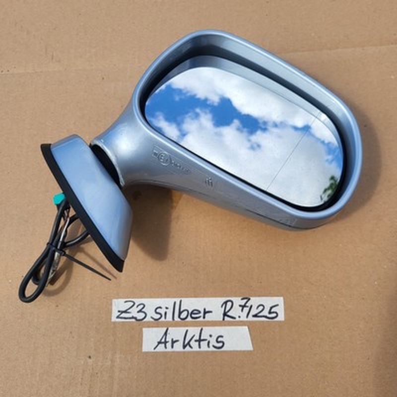 BMW Z3 Roadster Seiten Außen Spiegel Glas + Motor RECHTS Arktis Silber Metallic 