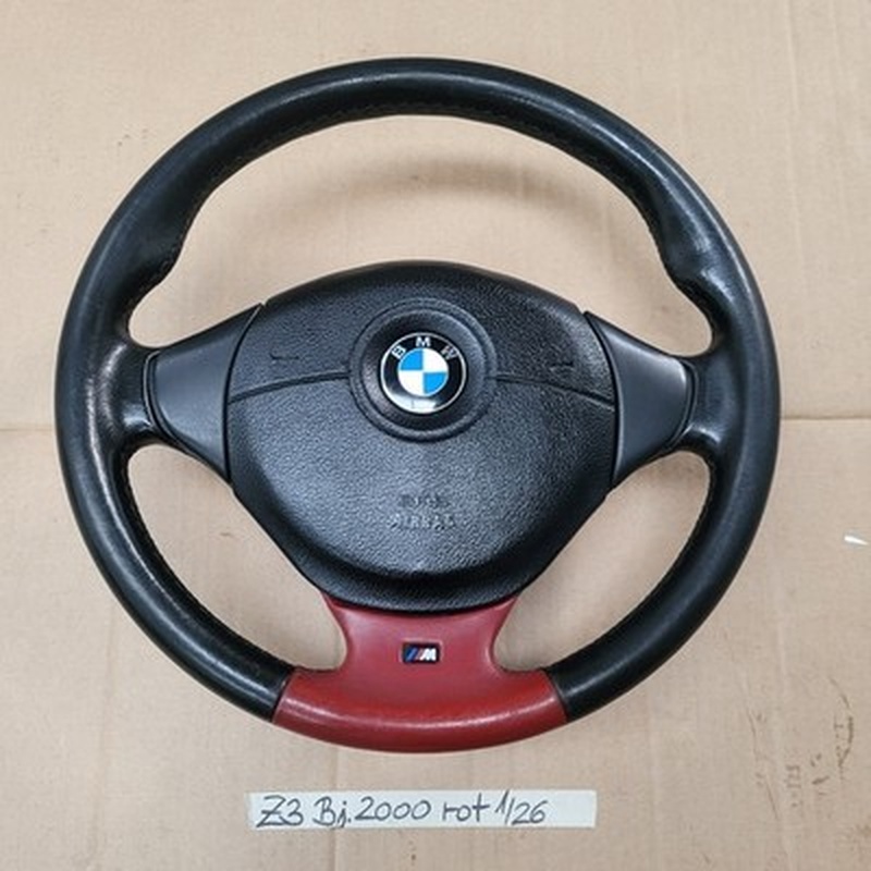 BMW Z3 M Lenkrad Leder Lenker M Sportlenkrad 2228230 rot  Fahrer-Airbag-Modul