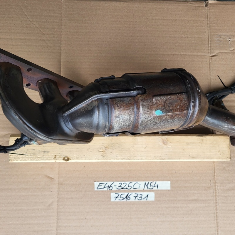 BMW E46 Auspuff Krümmer 7516731 Katalysator 325 i M54 mit 192 PS 7518674 Kurz