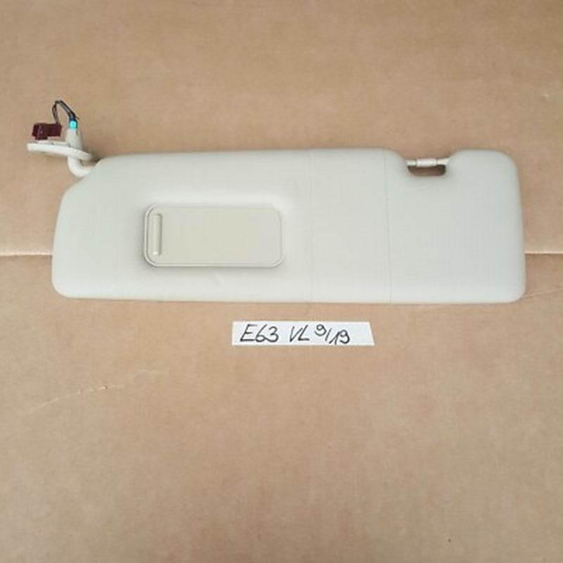 BMW E63 Sonnenblende beige Sonnen Schutz Blende + Spiegel LINKS beleuchtet 