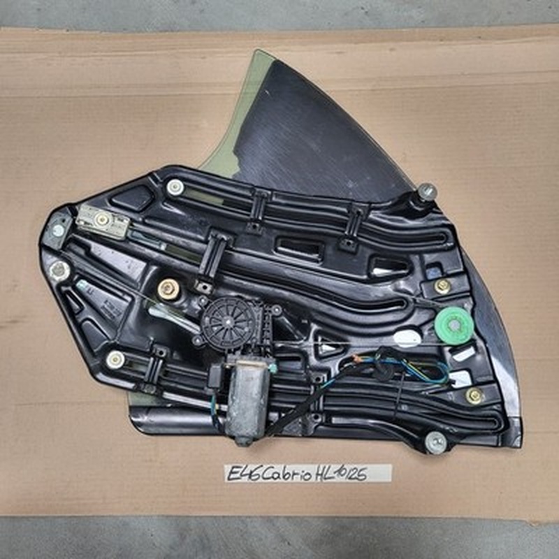 Original BMW E46 Cabrio Fensterheber Mechanismus + Motor + Scheibe Hinten LINKS