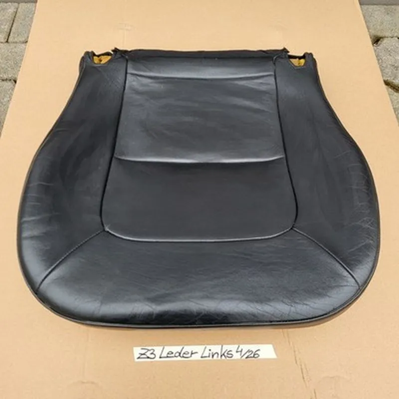 BMW Z3 Roadster Fahrer Sitz Kissen Unterteil Leder schwarz OHNE  Sitzheizung