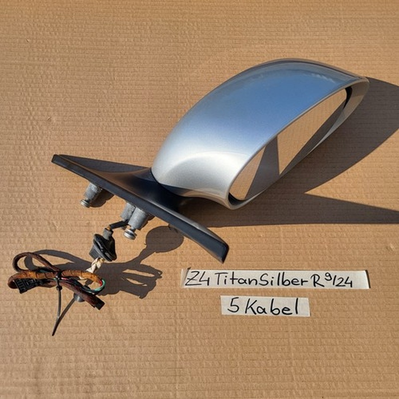 BMW Z4 E85 E86 Seiten Außen Spiegel RECHTS Beifahrer Seite Titan Silber 354