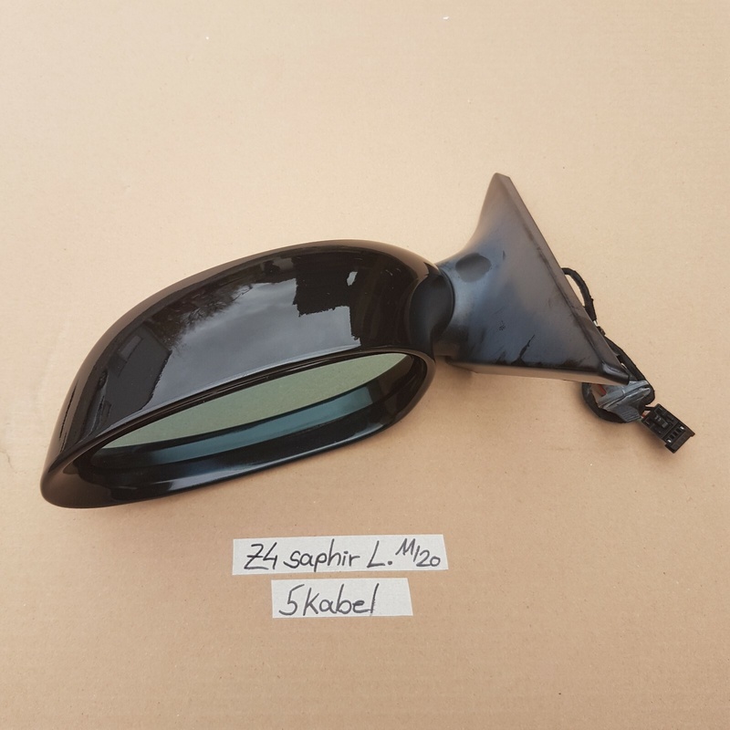 BMW Z4 E85 Seiten Außen Spiegel mit Motor LINKS black saphir schwarz metallic