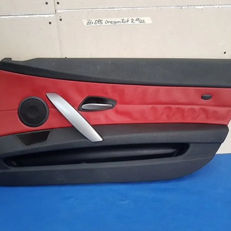 BMW Z4 E85 E86 Beifahrer Türverkleidung RECHTS Leder Oregon rot schwarz
