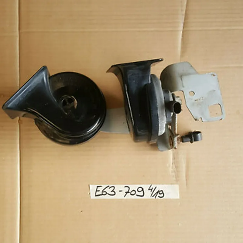 BMW E63 E64 E60 E61 Hupe high + low Fanfare / Signal Horn + Halter 6935709