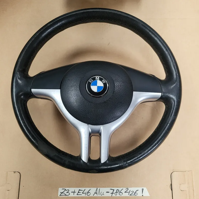 BMW Z3  Facelift + E46 + E39 Sportlenkrad Leder Lenker Sport Lenkrad Alu Spange