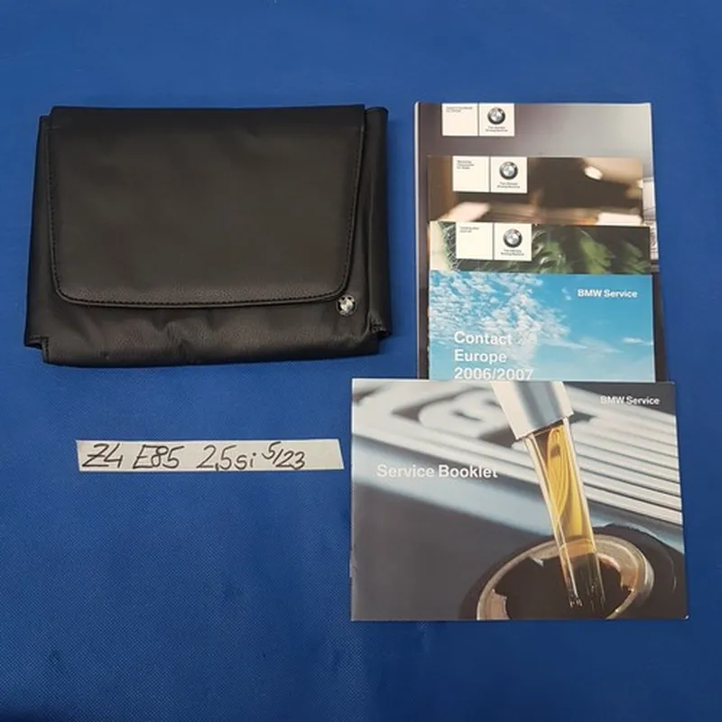 BMW Z4 E85 Bordmappe Leder Serviceheft 2,5 si Betriebsanleitung English Handbuch