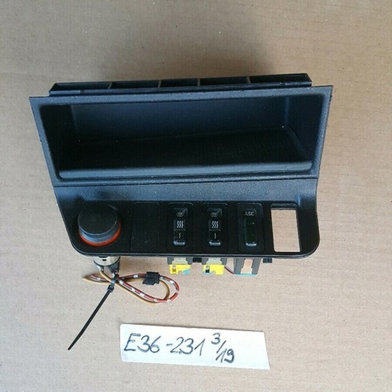 BMW E36 Ablage Fach Mittelkonsole Ablegefach 1977231 + Anzünder + ASC 1390806