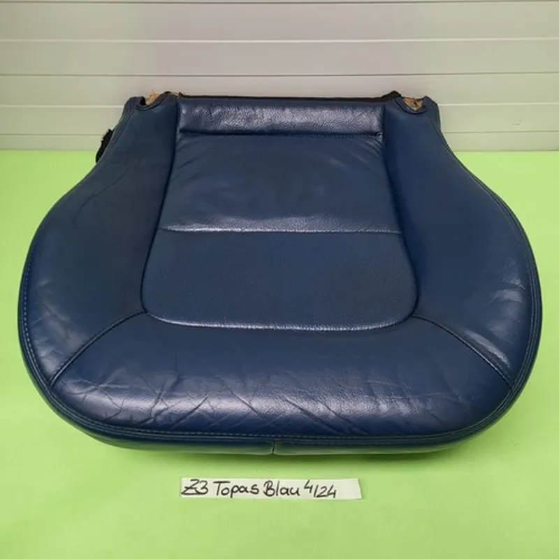 BMW Z3 Roadster Coupe Fahrer Sitz Kissen Unterteil Leder Topas blau ohne Heizung