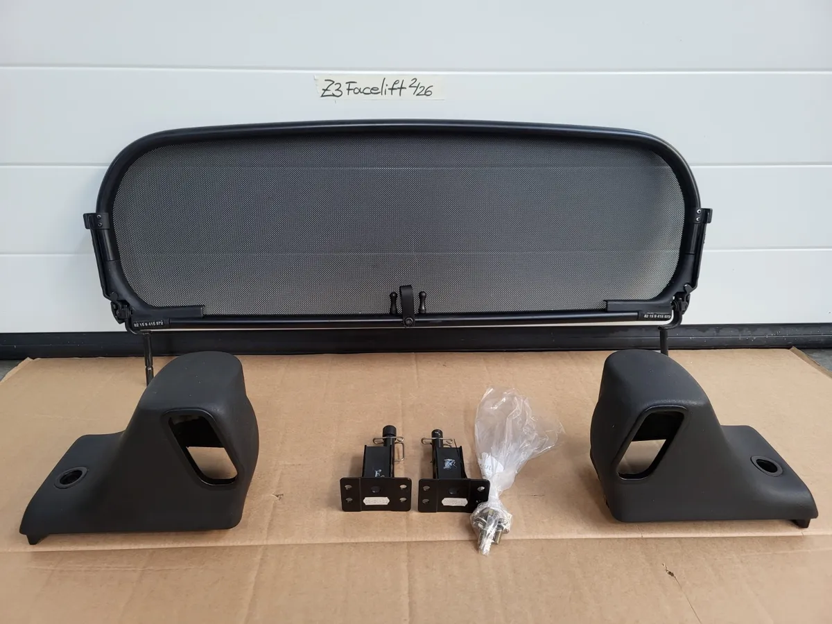 BMW Z3 Roadster Windschott Windschutz Abweiser Wind Stop Netz Rahmen Befestigung