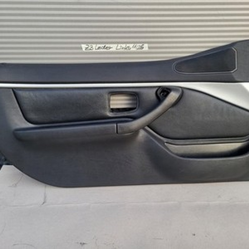BMW Z3 Roadster Tür Verkleidung Leder Schwarz LINKS + Griff + Alu Blende Leiste