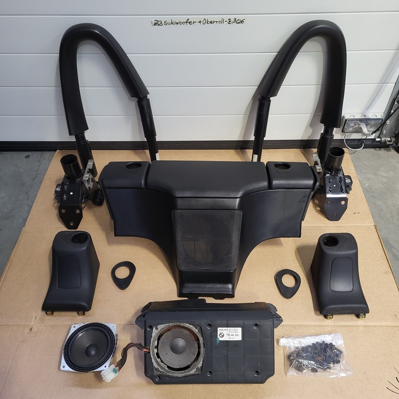 BMW Z3 Roadster Subwoofer Staufach Box Deckel Überrollbügel Set ABHOLUNG