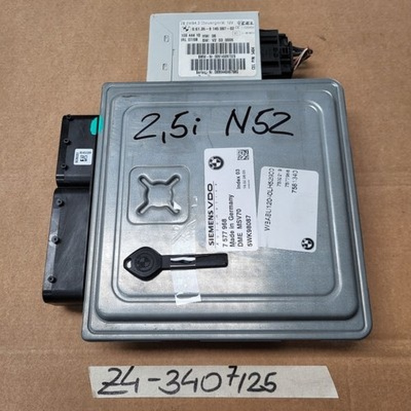 BMW Z4 Motorsteuergerät 7581340 N52 EWS Modul 9145097 + 1 Schlüssel 2,5i Motor