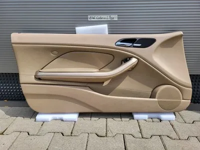 BMW E46 Cabrio Coupe Türverkleidung Leder Beige LINKS Harman Kardon Griff Blende