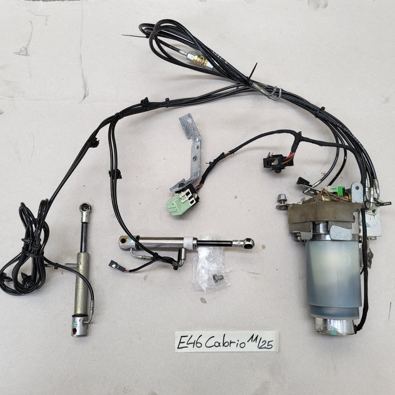 Original BMW E46 Cabrio  Verdeck Pumpe 8234530 + Hydraulik Zylinder + Leitungen 