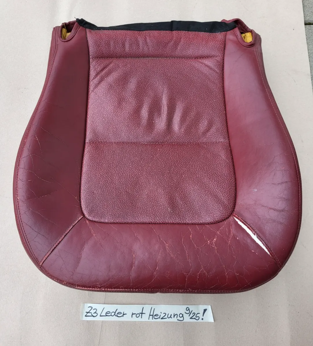 BMW Z3 Roadster Fahrer Sitz Unterteil Leder rot Bezug + Polster + Sitzheizung 