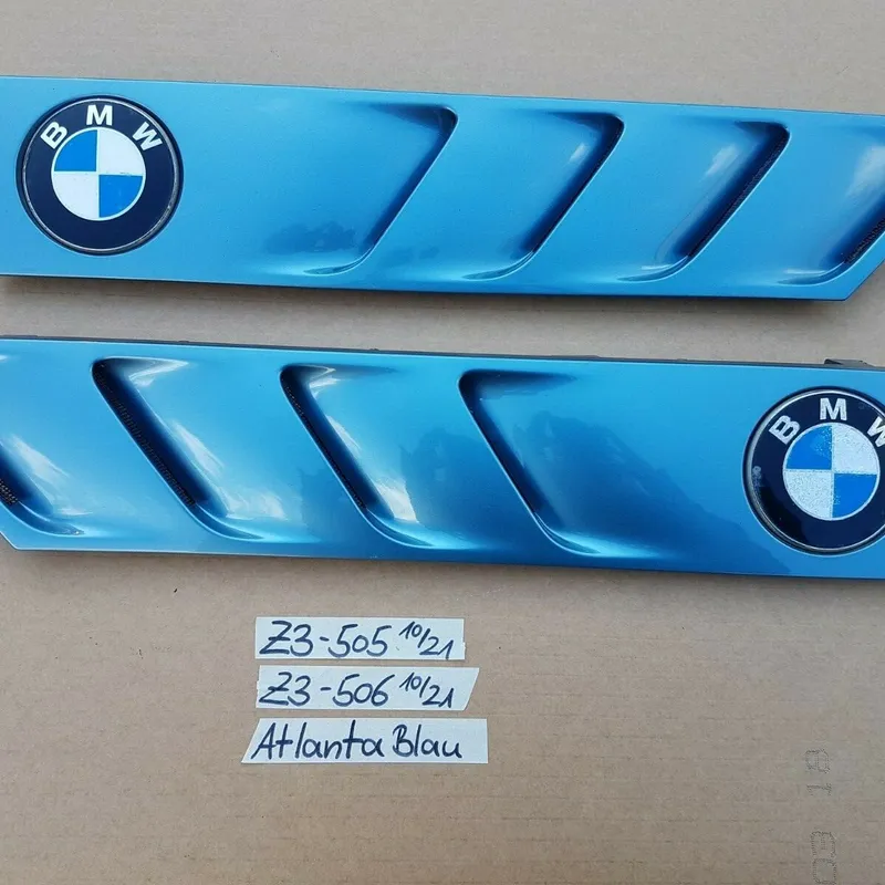 BMW Z3 Roadster Lufteinlass Ki​emen Ziergitter Motorhaube Atlanta blau R+L