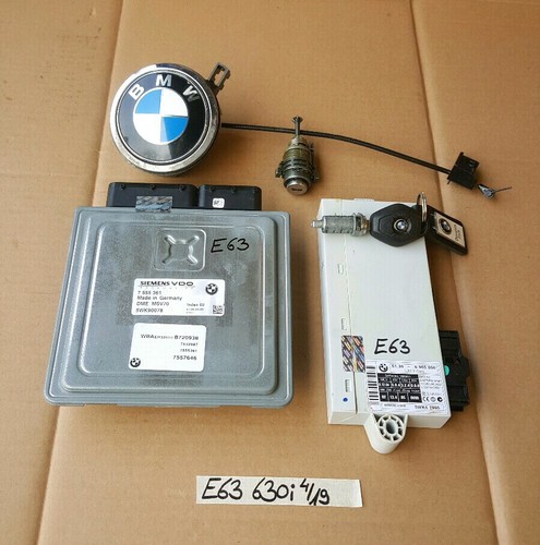 BMW E63 E64 Motor Steuergerät 7555361 N52 CAS Modul 6965050 Schlüssel Schloss – Bild 1