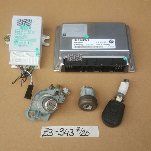 BMW Z3 Motorsteuergerät 7501943  Wegfahrsperre EWS Modul 4101593 Zündschloss M52 – Bild 1
