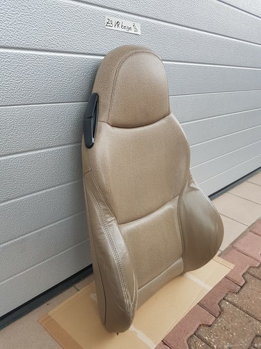BMW Z3 Beifahrer Sport Sitz Oberteil Leder beige Rückenlehne mit Sitzheizung  – Bild 3