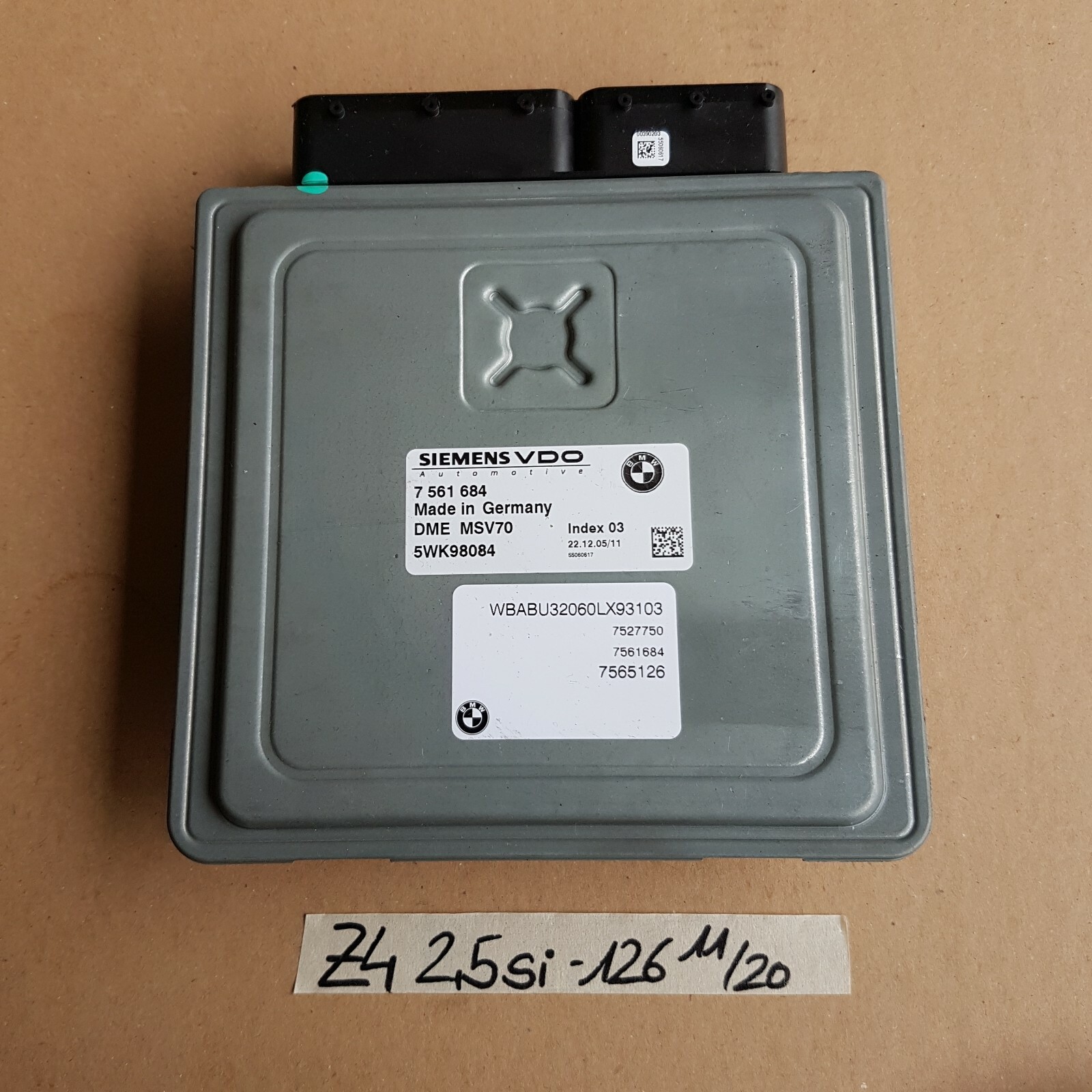 BMW Z4 E85 Motor Steuergerät DME Siemens 7565126 + EWS Modul 6988104 + Schlüssel – Bild 2