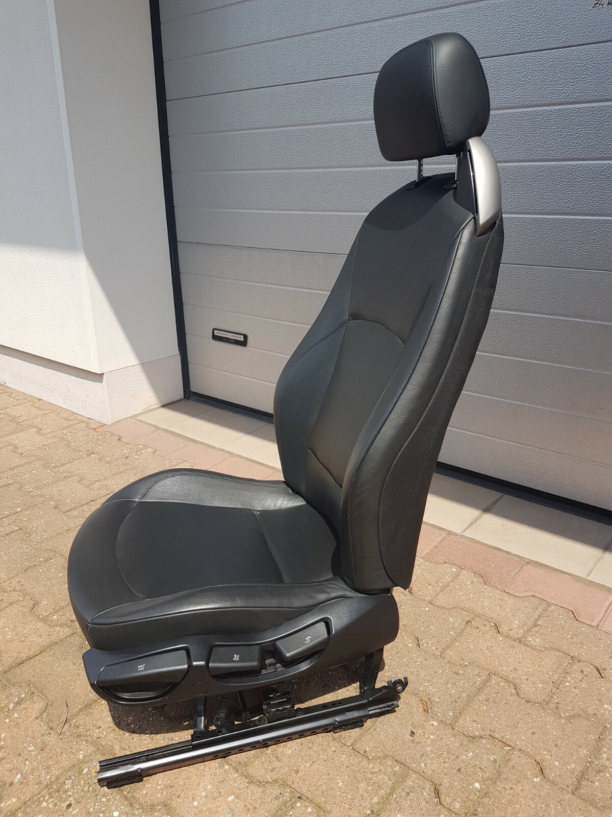 BMW Z4 E85 Fahrer Sitz Leder schwarz  VORNE LINKS  black leather seat ABHOLUNG – Bild 3