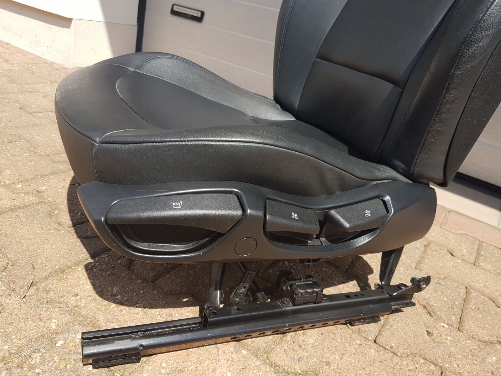 BMW Z4 E85 Fahrer Sitz Leder schwarz  VORNE LINKS  black leather seat ABHOLUNG – Bild 5