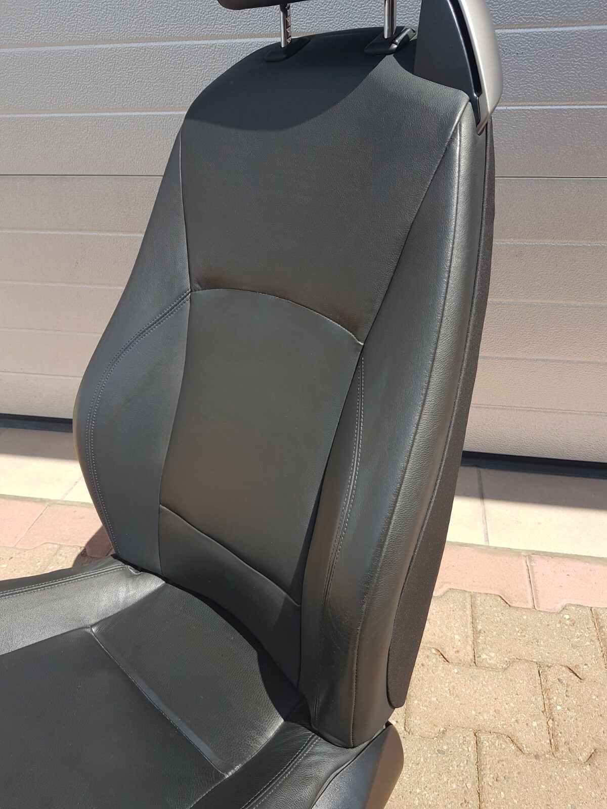 BMW Z4 E85 Fahrer Sitz Leder schwarz  VORNE LINKS  black leather seat ABHOLUNG – Bild 6