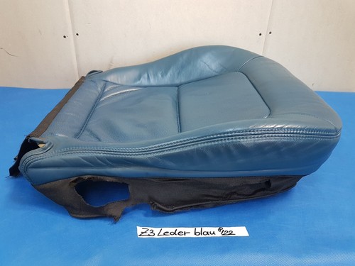 BMW Z3 Roadster Bei Fahrer Sitz Kissen Unterteil Leder blau ohne Sitzheizung  – Bild 4