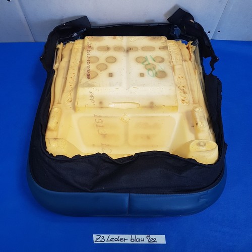 BMW Z3 Roadster Bei Fahrer Sitz Kissen Unterteil Leder blau ohne Sitzheizung  – Bild 6