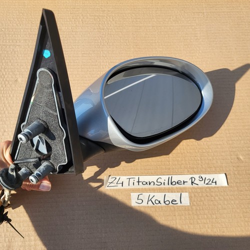 BMW Z4 E85 E86 Seiten Außen Spiegel RECHTS Beifahrer Seite Titan Silber 354 – Bild 2