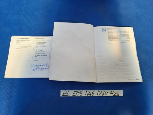 BMW Z4 E85 Bordmappe Leder Service Heft 2,0i Betriebsanleitung Englisch Handbuch – Bild 4
