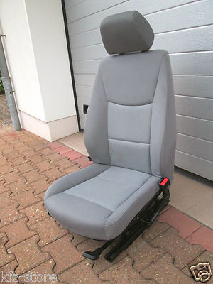 BMW E90 / E91 Beifahrer Sitz RECHTS Stoff Fluid grau ABHOLUNG  – Bild 1