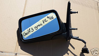 VW Golf 3 / Golf III Außenspiegel Spiegel Seitenspiegel LINKS grau metallic – Bild 2