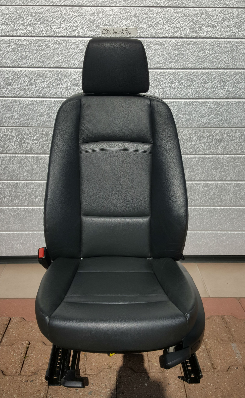 BMW E92 E93 Fahrer Sitz elektrisch Leder Dakota schwarz + Gestell  + Airbag – Bild 3