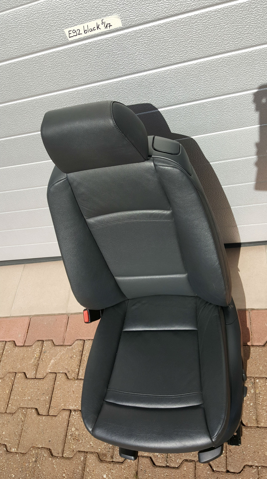 BMW E92 E93 Fahrer Sitz elektrisch Leder Dakota schwarz + Gestell  + Airbag – Bild 4