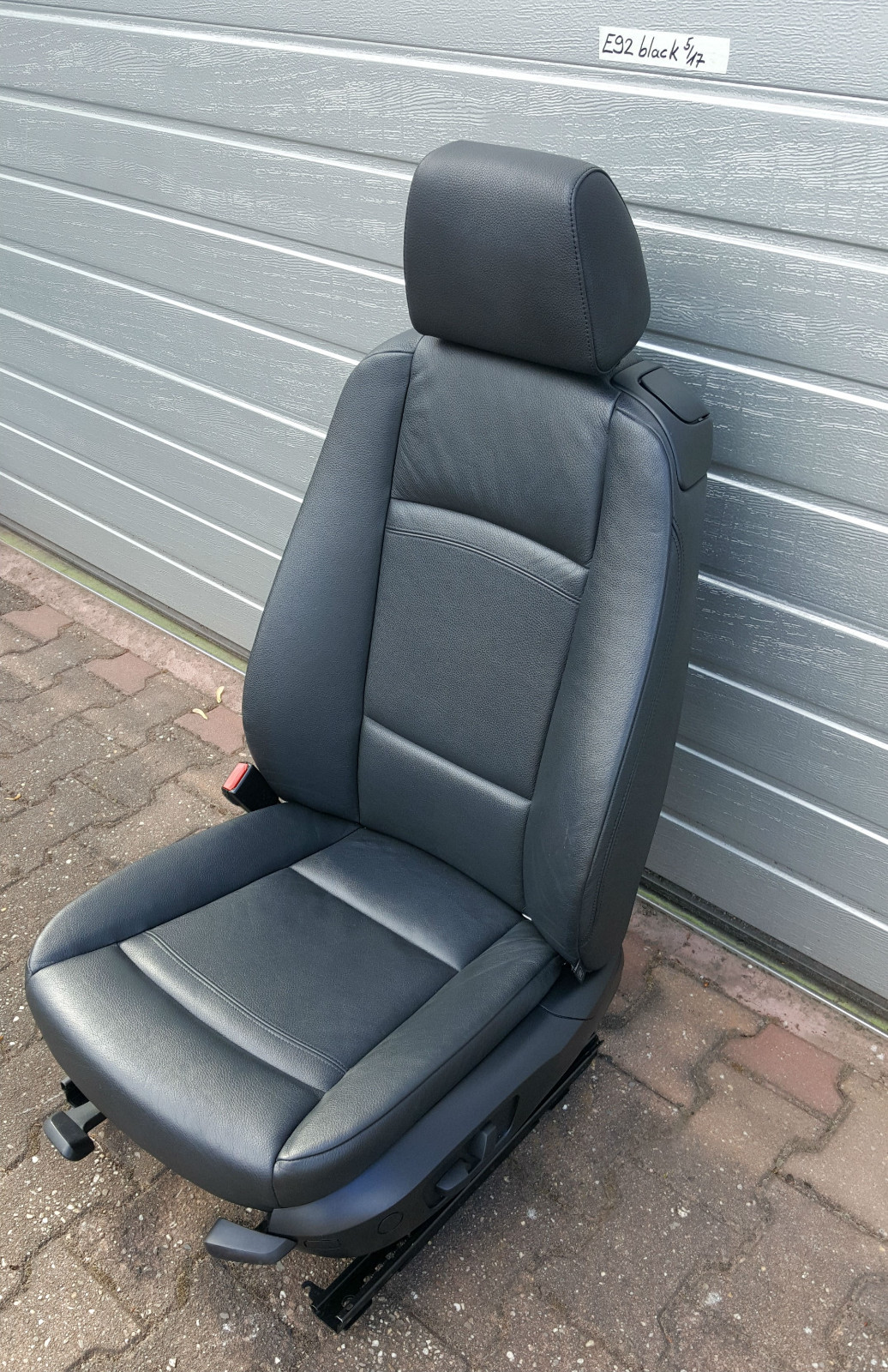 BMW E92 E93 Fahrer Sitz elektrisch Leder Dakota schwarz + Gestell  + Airbag – Bild 9