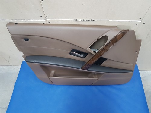 BMW E60 E61 Türverkleidung VORNE LINKS Leder Dakota Trüffel braun  ABHOLUNG – Bild 2