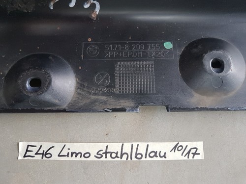 BMW 3er E46 Limo Touring Seiten  Schweller Leiste LINKS stahlblau 8209755 – Bild 3