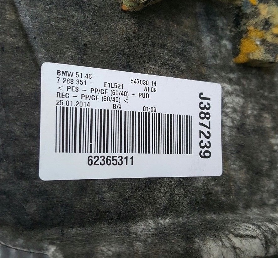 BMW F30 F80 Hutablage 7288351 Ablegeboden Kofferraum Verkleidung 