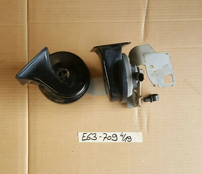 BMW E63 E64 E60 E61 Hupe high + low Fanfare / Signal Horn + Halter 6935709 – Bild 1