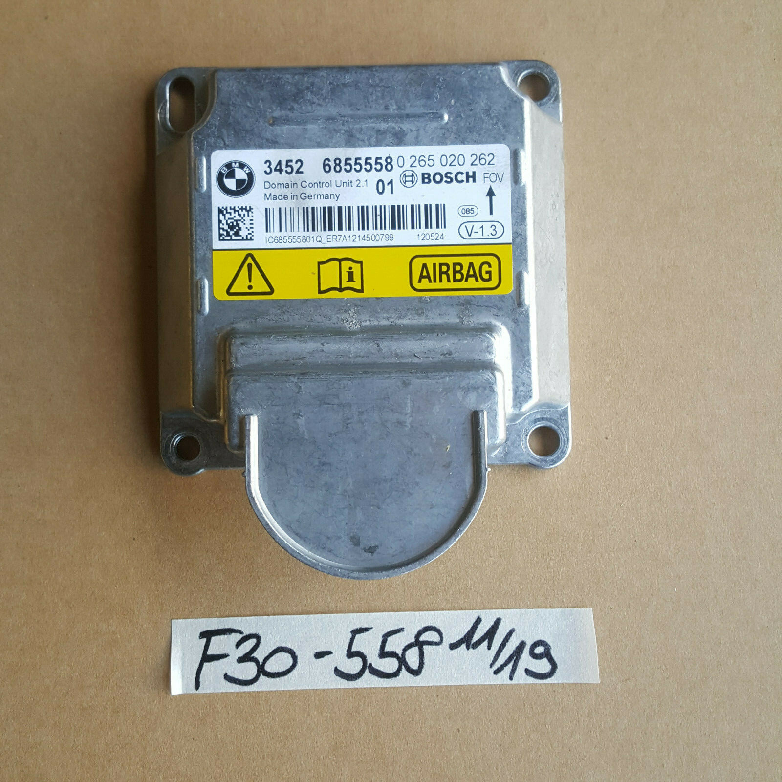 BMW F20 F21 F22 F30 F31 F34 F35 F32 F36 Airbag Modul Steuergerät ICM-QL 6855558 – Bild 1