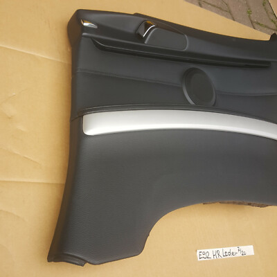 BMW E92 Seiten Verkleidung innen HINTEN RECHTS Leder schwarz ohne Gurtbringer  – Bild 2