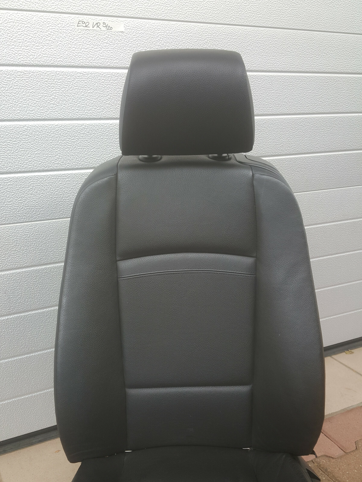 BMW E92 E93 Fahrer Sitz manuell Leder Dakota schwarz Gestell + Schiene + Airbag – Bild 5