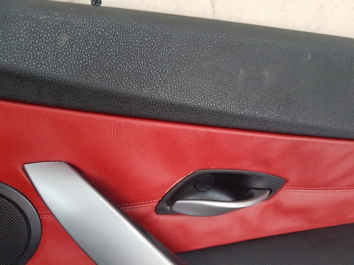 BMW Z4 E85 E86 Beifahrer Türverkleidung RECHTS Leder Oregon rot schwarz