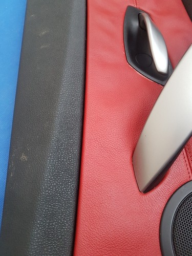 BMW Z4 E85 E86 Beifahrer Türverkleidung RECHTS Leder Oregon rot schwarz