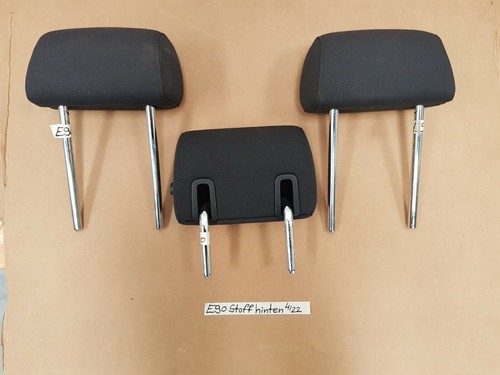 BMW E90 E91 Kopfstütze Set Rückbank hinten rechts links Mitte Stoff Anthrazit  – Bild 2